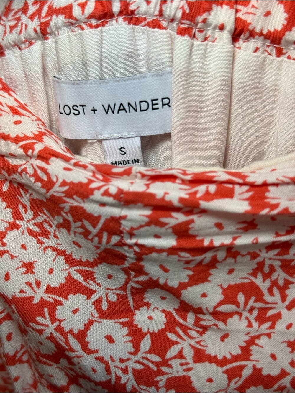 Lost + Wander Anthropologie Floral Orange Wrap Maxi Skirt - Women's Small - Picture 3 of 4